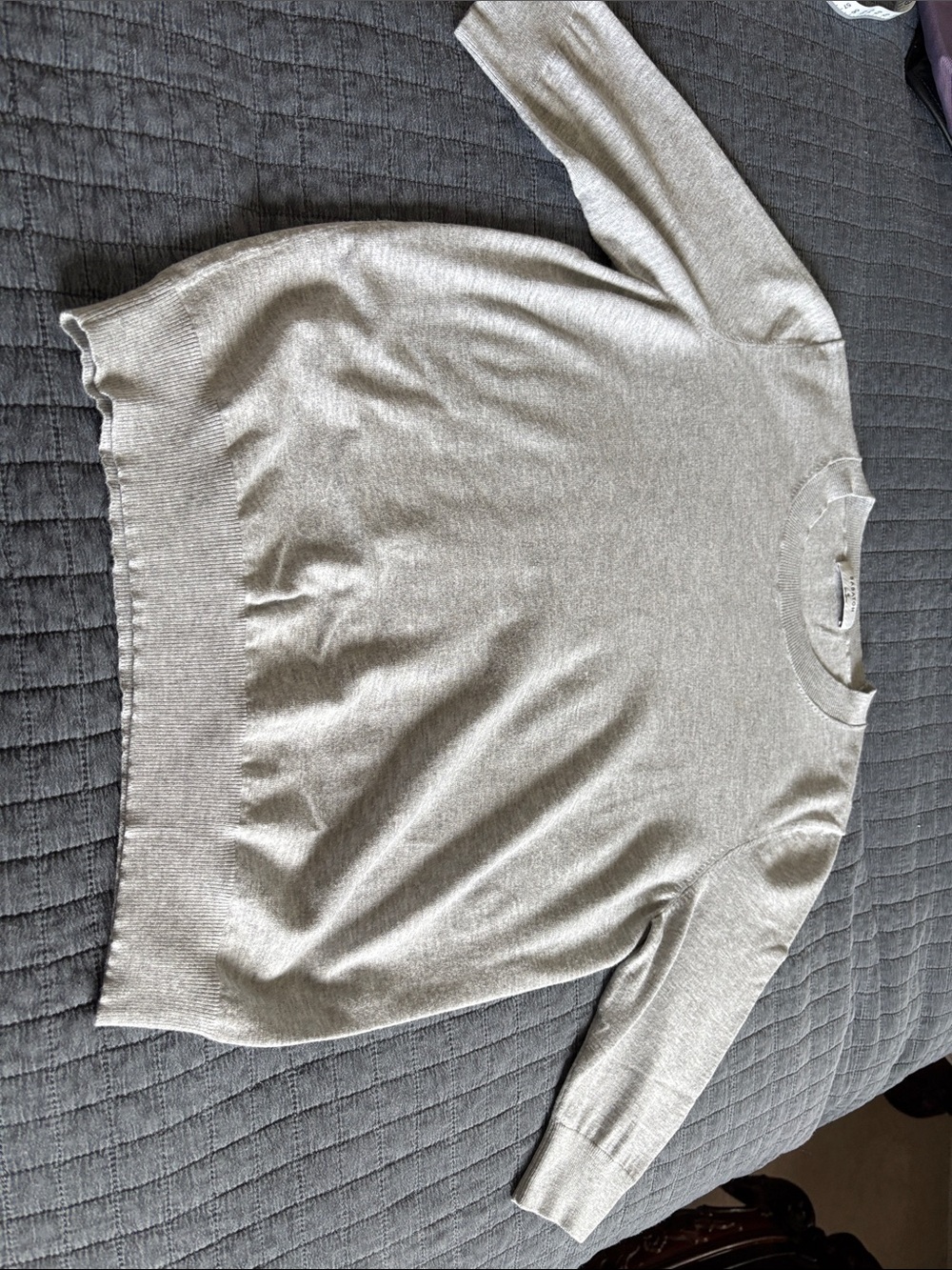 Babaton Light Gray Crewneck Sweater